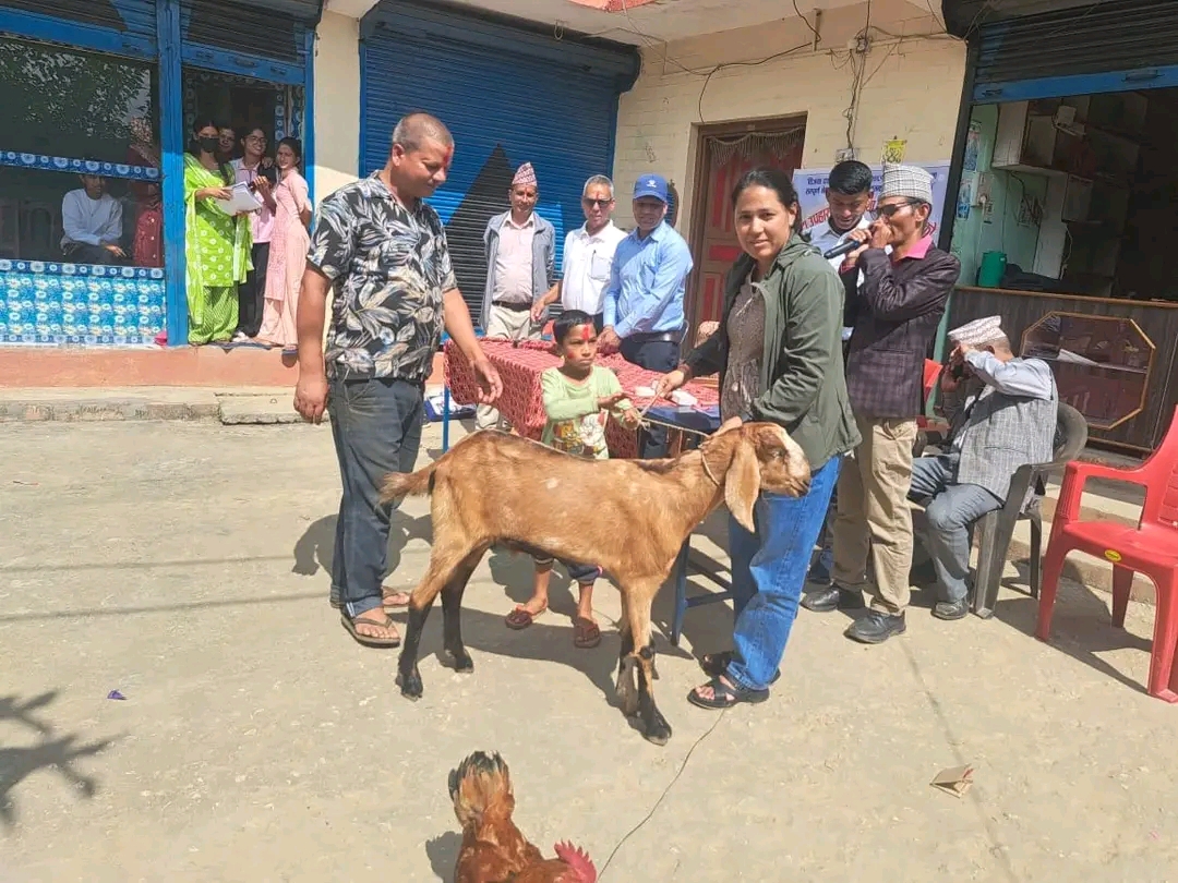 बिजया दशमीको शुभकामना आदानप्रदान तथा चिट्ठा उपहार बितरण कार्यक्रम बिनायकमा सम्पन्न 